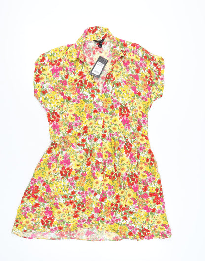 New Look Women's Multicoloured Floral Shirt Dress
