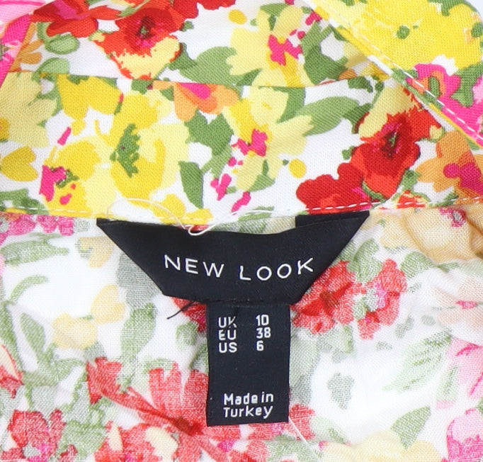 New Look Women's Multicoloured Floral Shirt Dress