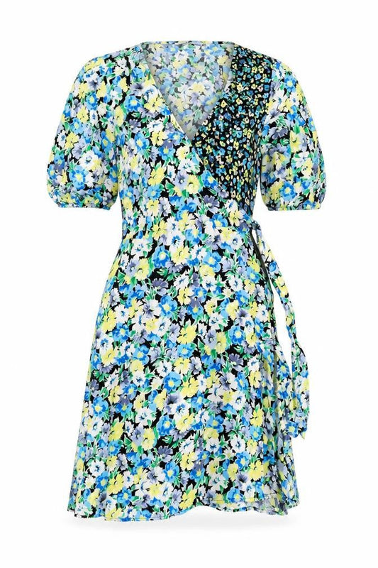 Front view of George Women's Floral Wrap Dress Multicoloured, size 8