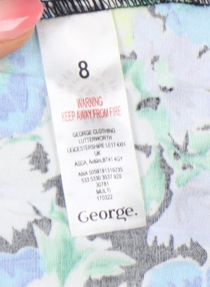 George Women's Floral Wrap Dress Multicoloured Size 8
