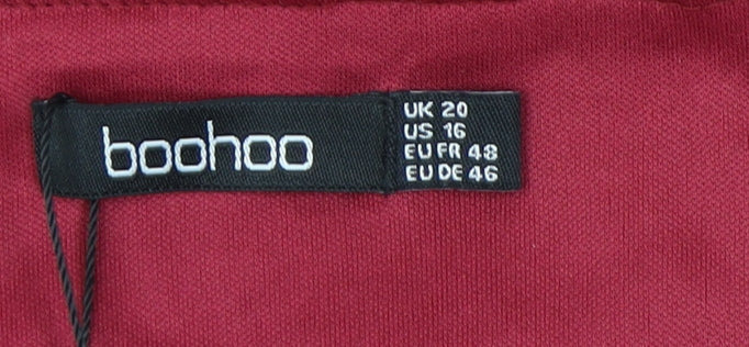 Boohoo Women's Plus Red Sequin Camisole Top Size 20