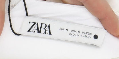 Zara Women's White Slip Dress Size S