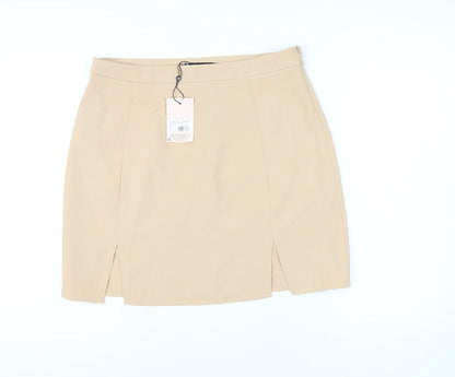 Missguided Women's Beige Straight Pencil Skirt Size 16