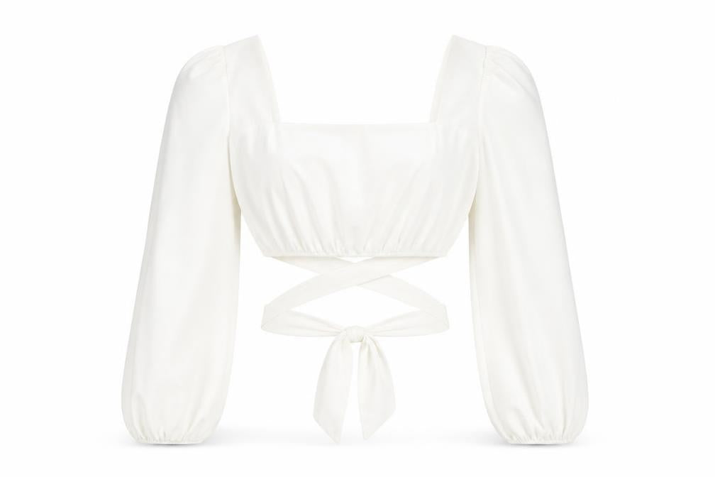 Womens UK Size 14 Missguided White Wrap Blouse