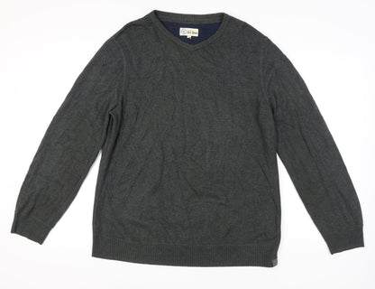 Fat Face Men's Grey Wool V-Neck Pullover Jumper XL