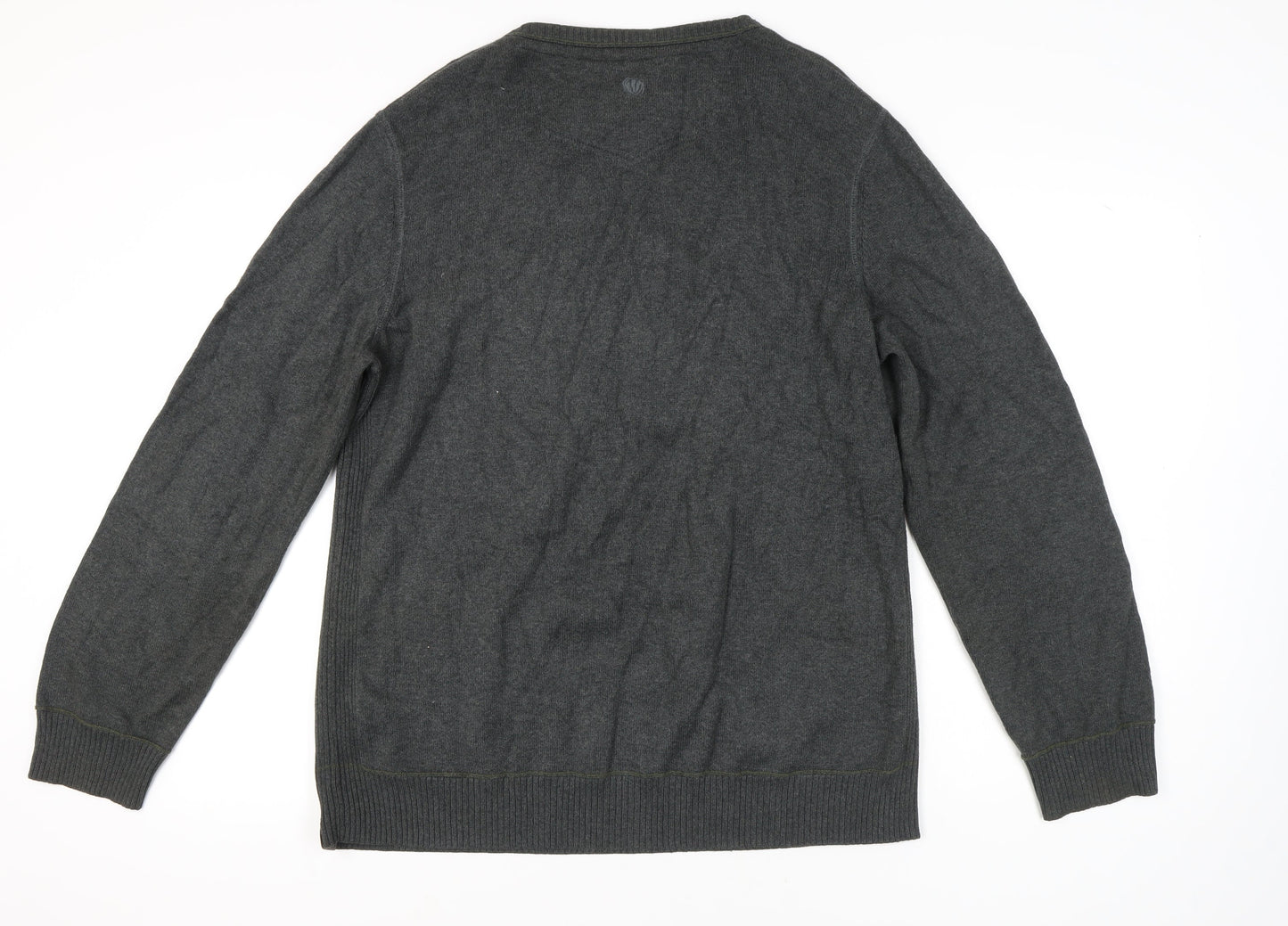 Fat Face Men's Grey Wool V-Neck Pullover Jumper XL