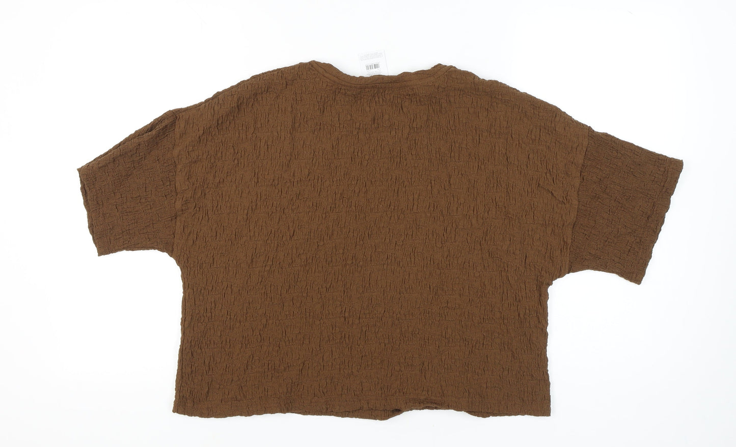 Womens UK Size M PEP&CO Brown Basic T-Shirt