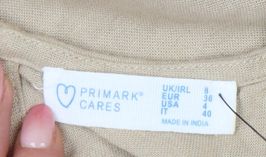 Primark Women Beige Midi Slip Dress UK 8