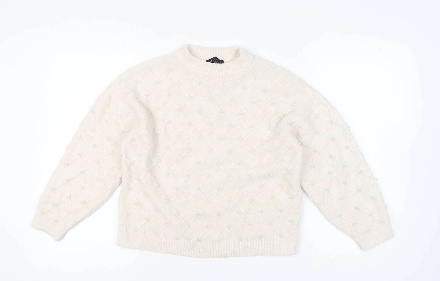 Womens UK Size M Marks and Spencer Ivory Pullover Jumper