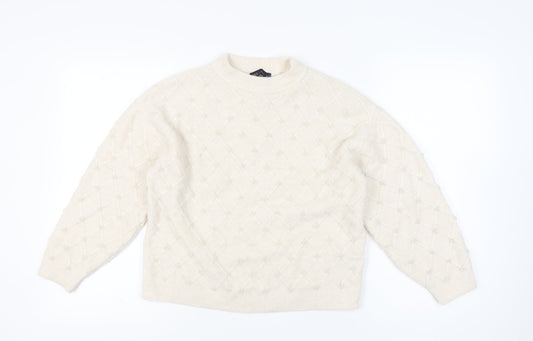 Womens UK Size M Marks and Spencer Ivory Pullover Jumper