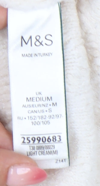 Womens UK Size M Marks and Spencer Ivory Pullover Jumper