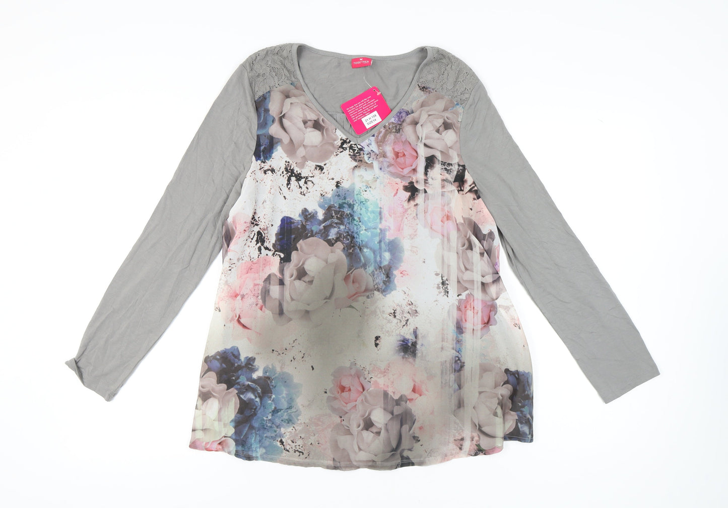 Womens UK Size 14 Together Multicoloured Tunic Blouse