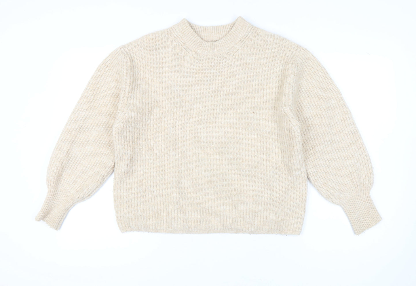 ASOS DESIGN Women's Beige Mock Neck Pullover Jumper Size 8