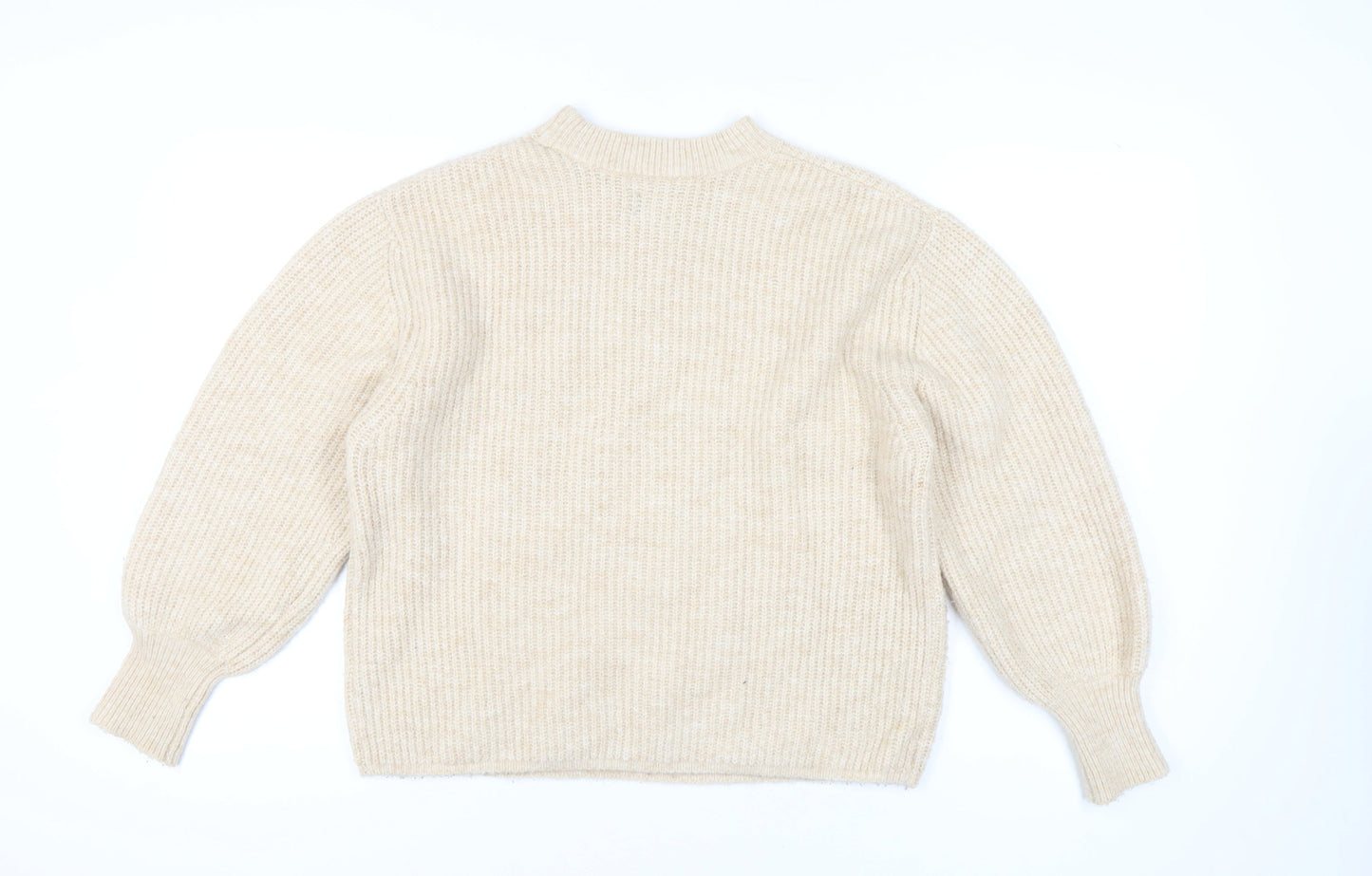 ASOS DESIGN Women's Beige Mock Neck Pullover Jumper Size 8