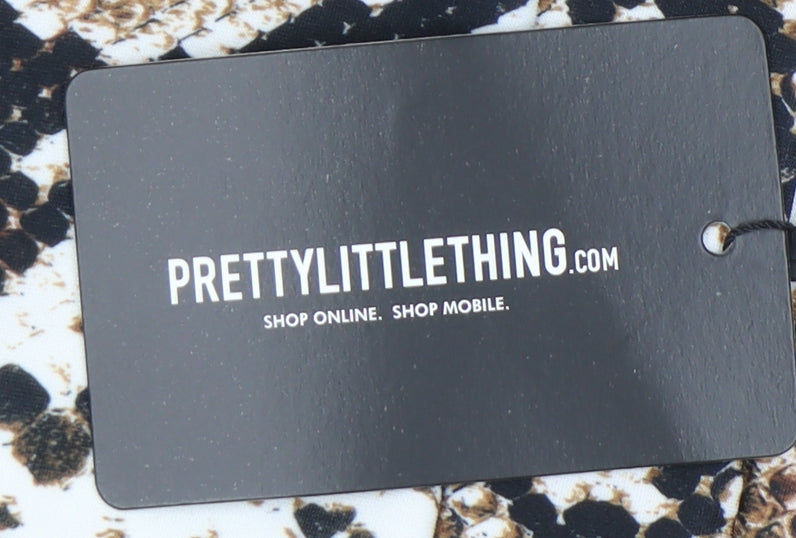 PrettyLittleThing Women's Multicoloured Size 14 Animal Print Skirt