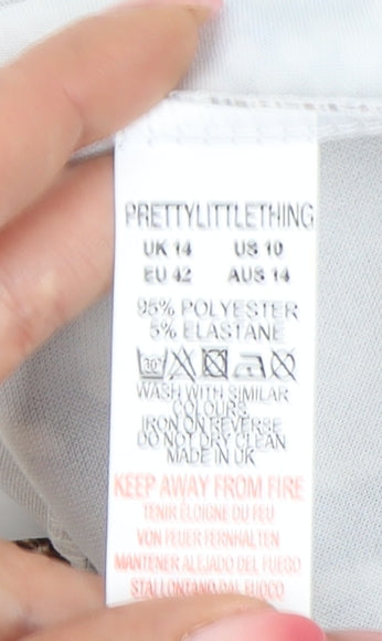 PrettyLittleThing Women's Multicoloured Size 14 Animal Print Skirt