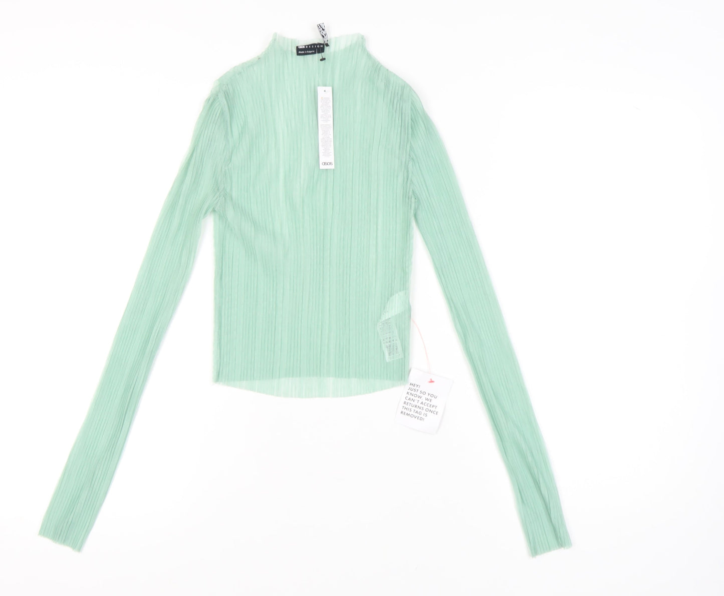 Womens UK Size 8 ASOS DESIGN Green Basic Blouse
