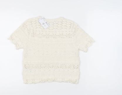 Primark Women's Ivory XS Pullover Jumper