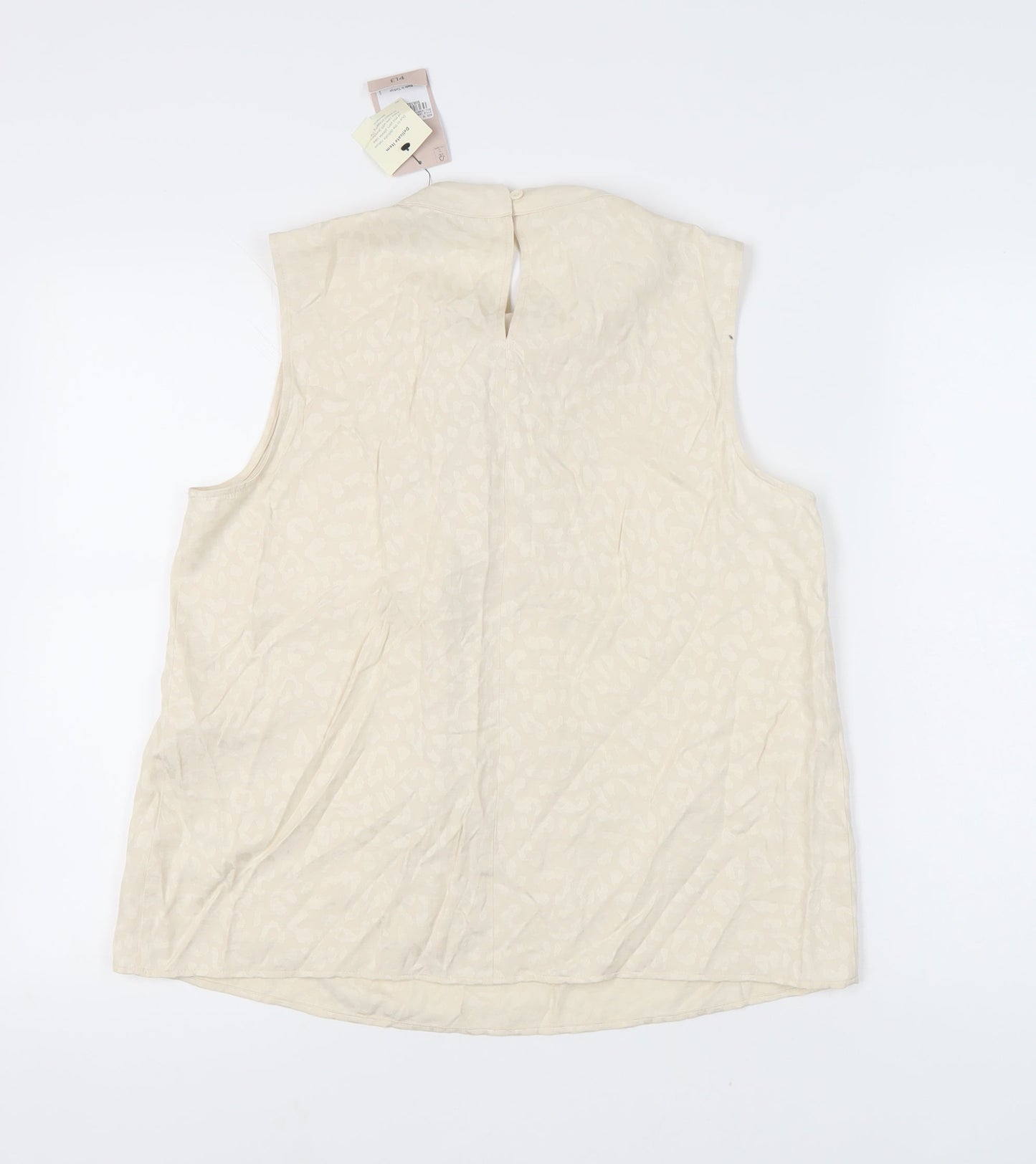 Tu Women's Beige Blouse Size 16 Sleeveless New