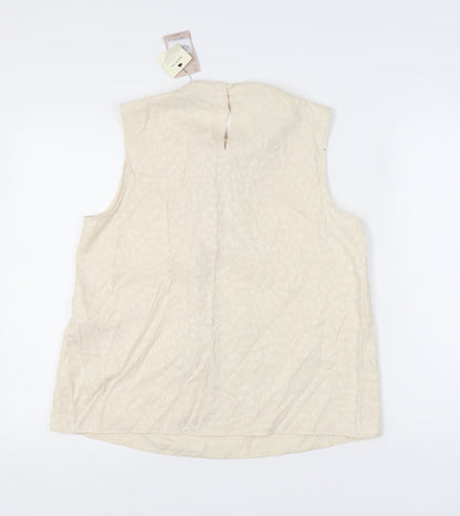Tu Women's Beige Blouse Size 16 Sleeveless New