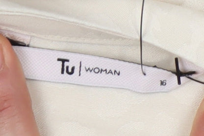 Tu Women's Beige Blouse Size 16 Sleeveless New