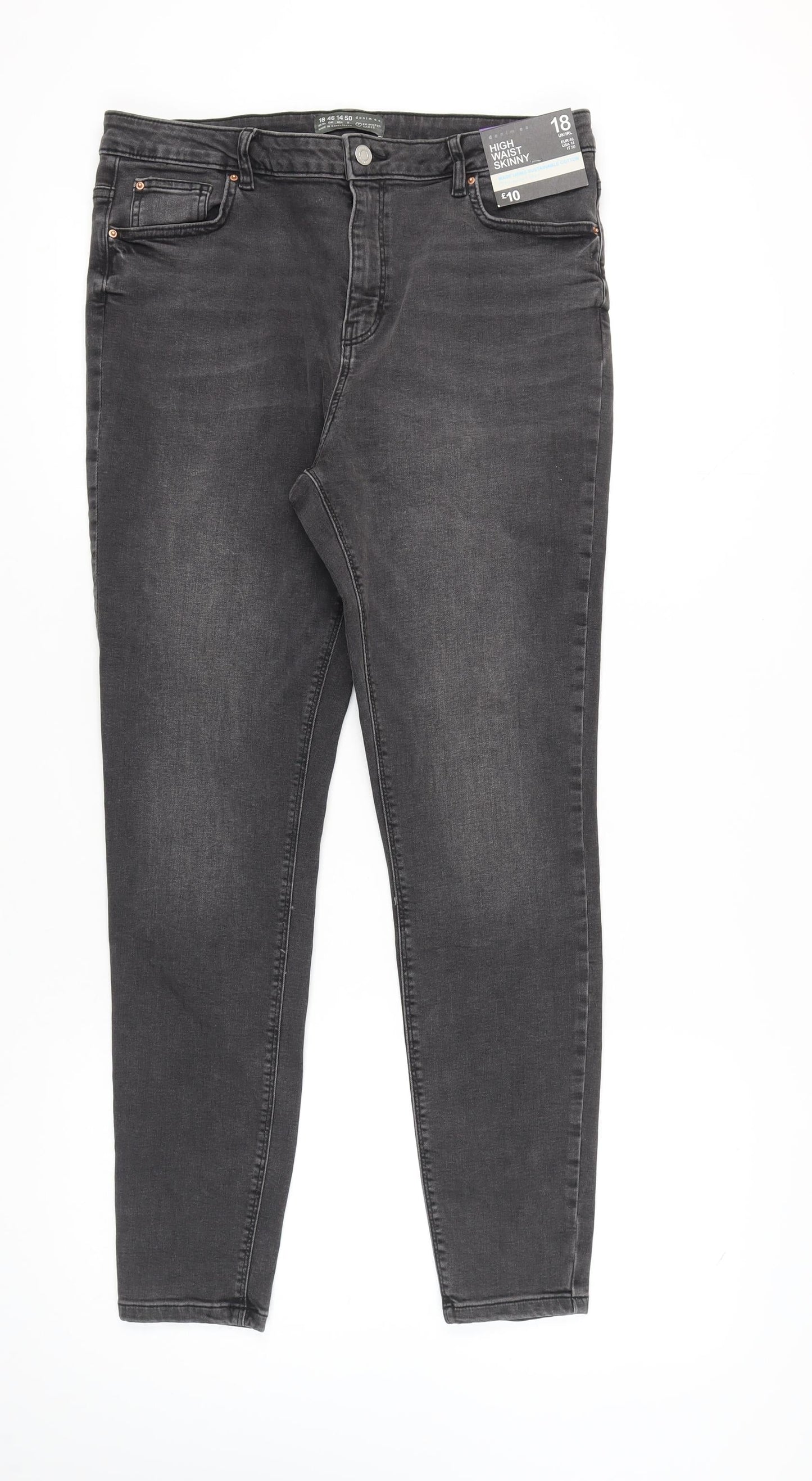 Primark Women's Black Skinny Jeans Size 18