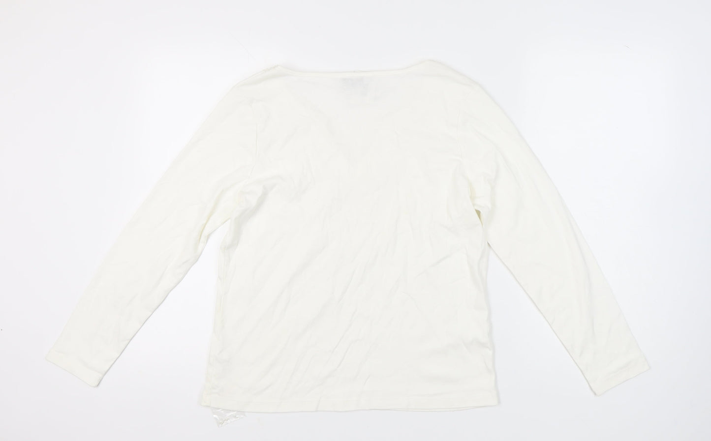 Womens UK Size 20 BHS White Jersey Blouse