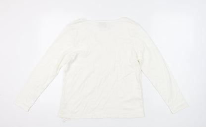 Womens UK Size 20 BHS White Jersey Blouse