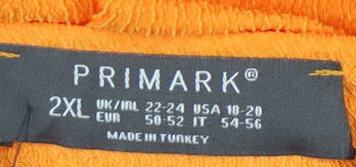 Primark Women's Orange Plus Size Sleeveless Dress