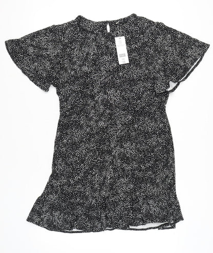 F&F Women's Black Flutter Sleeve Dress Size 18