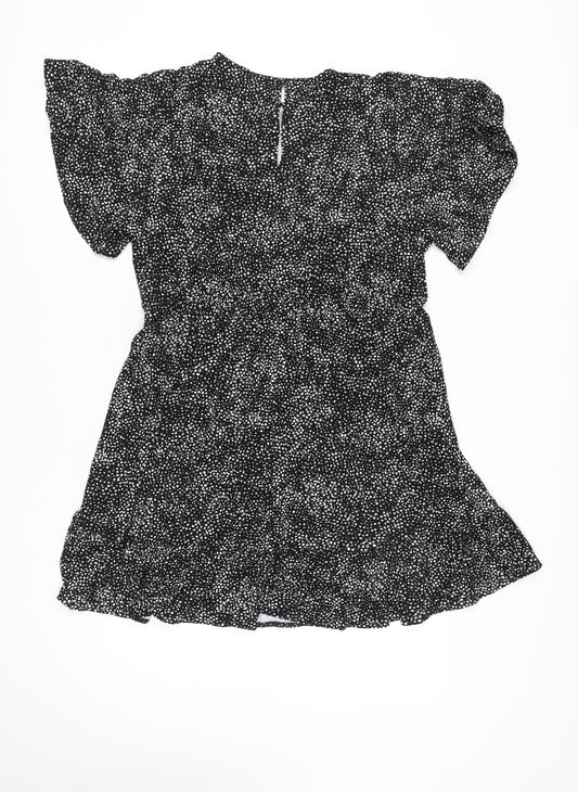 F&F Women's Black Flutter Sleeve Dress Size 18