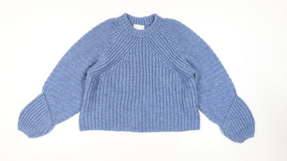 ASOS DESIGN Women's Blue Crew Neck Pullover Jumper