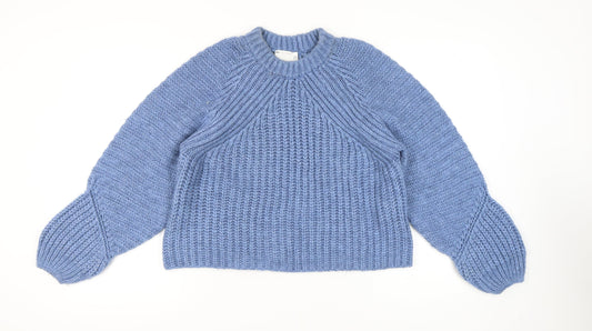 ASOS DESIGN Women's Blue Crew Neck Pullover Jumper