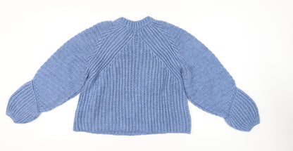 ASOS DESIGN Women's Blue Crew Neck Pullover Jumper