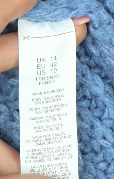 ASOS DESIGN Women's Blue Crew Neck Pullover Jumper