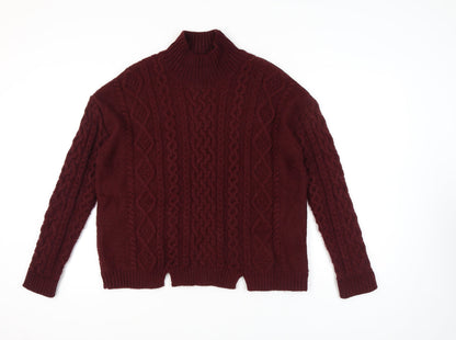 Womens UK Size L Marks and Spencer Red Pullover Jumper