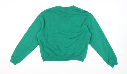 H&M Women's Green Pullover Sweatshirt Size 12