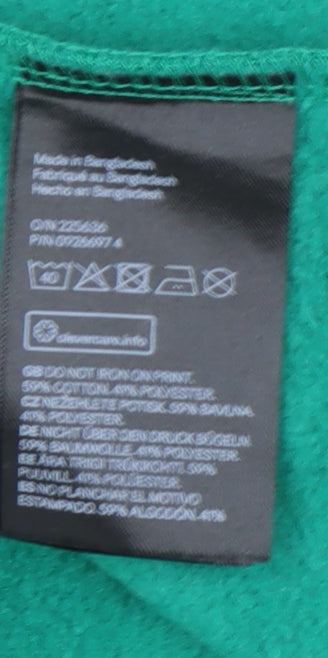 H&M Women's Green Pullover Sweatshirt Size 12