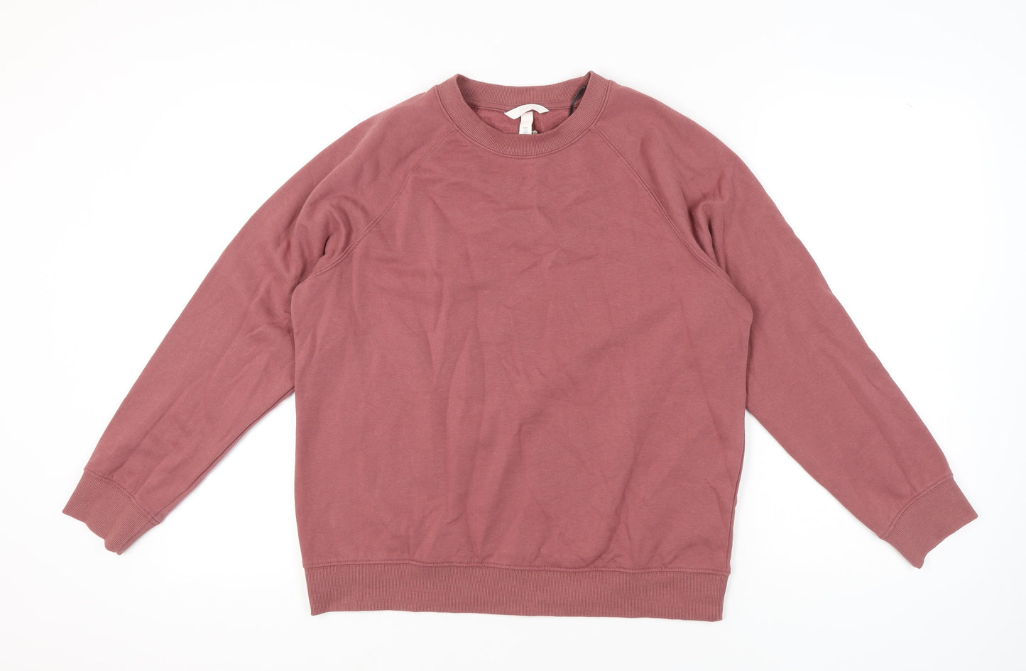 H&M Womens Pink Pullover Sweatshirt - Size S, Crew Neck