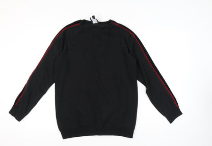 Mens UK Size S BoohooMAN Black Pullover Sweatshirt