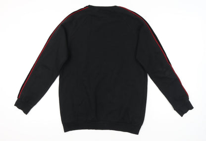 Mens UK Size S BoohooMAN Black Pullover Sweatshirt
