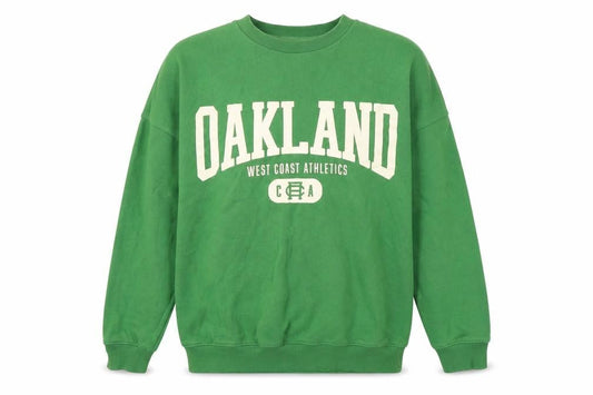 H&M Girls Green Graphic Sweatshirt, Size 12-13Y Pullover