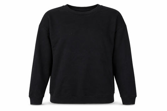 Front view of ASOS Women's Black Cotton Pullover Sweatshirt, size 12