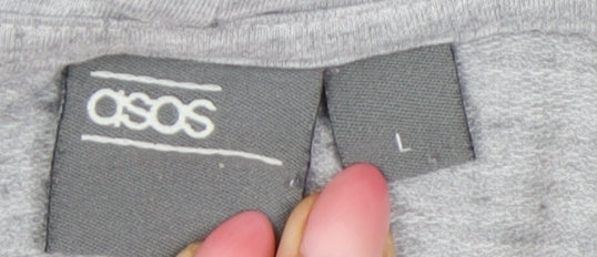 Mens UK Size L ASOS Grey Pullover Hoodie