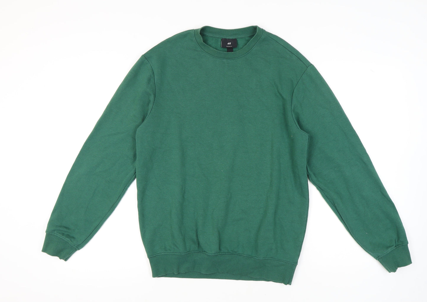Mens UK Size S H&M Green Pullover Sweatshirt