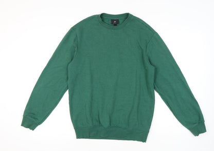 Mens UK Size S H&M Green Pullover Sweatshirt