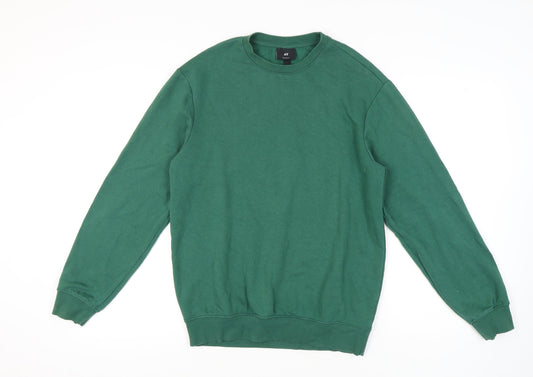 Mens UK Size S H&M Green Pullover Sweatshirt