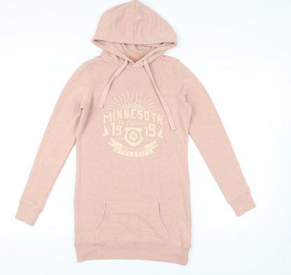 New Look Women's Pink Pullover Hoodie, Size 8