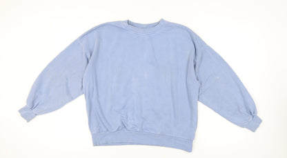 H&M Women's Blue Pullover Sweatshirt S