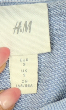 H&M Women's Blue Pullover Sweatshirt S